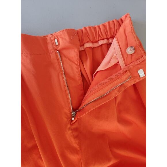 NWOT Anthropologie Maeve Slouchy Wide-Leg Trousers Size 0 Bright Orange #8D401 - Picture 11 of 13